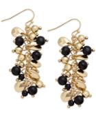Inc International Concepts Gold-tone Jet Bead Cluster Drop Earrings, Only At Macy's
