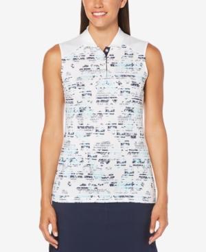Callaway Printed Sleeveless Golf Polo