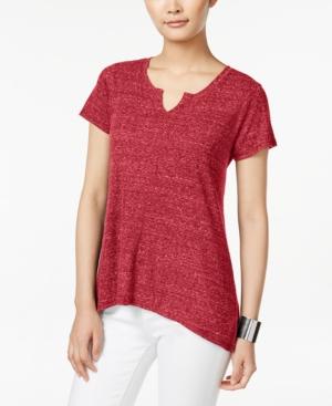 Style & Co Ribbed High-low T-shirt, Created For Macy's