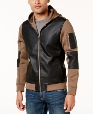 Inc International Concepts Men's Mixed-media Colorblocked Jacket, Created For Macy's