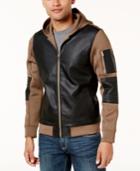 Inc International Concepts Men's Mixed-media Colorblocked Jacket, Created For Macy's