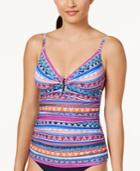 Profile By Gottex Tapestry Tummy-control Tankini Top Women's Swimsuit