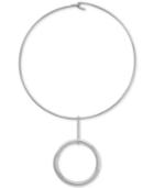 Vince Camuto Gold-tone Wire Resin Circle Pendant Necklace