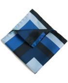 Boss Black Printed Italian Silk Pocket Square