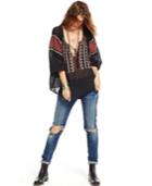 Denim & Supply Ralph Lauren Tasseled Geometric-print Top