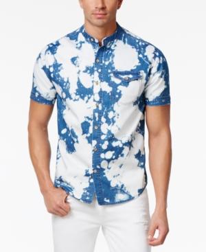 Sean John Men's Bleached Denim Shirt