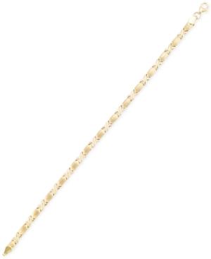 Satin Finish Xo Bracelet 10k Gold