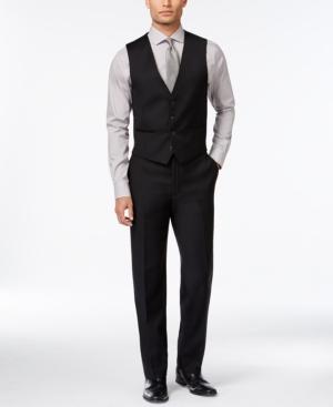 Calvin Klein Black Solid Slim-fit Vest
