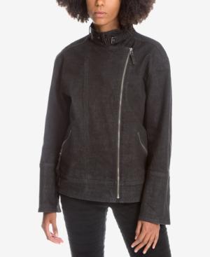 Max Studio London Denim Moto Jacket, Created For Macy's