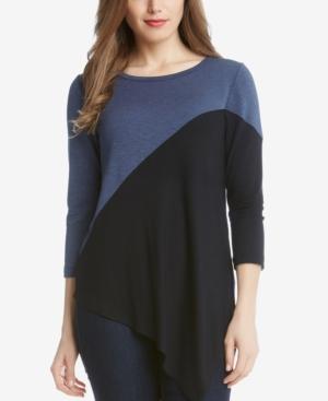 Karen Kane Colorblocked Asymmetrical Top