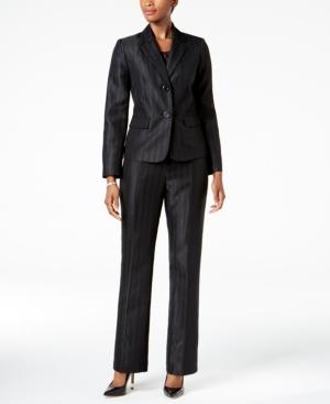 Le Suit 3-pc. Two-button Striped Pantsuit