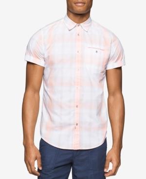 Calvin Klein Jeans Men's Ocean Air Plaid Short-sleeve Shirt