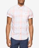 Calvin Klein Jeans Men's Ocean Air Plaid Short-sleeve Shirt