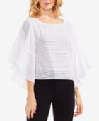 Vince Camuto Cotton Ruffle-trim Angel-sleeve Top