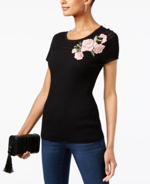 Inc International Concepts Embroidered Sweater, Created For Macy's