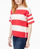 Tommy Hilfiger Cotton Short-sleeve Striped Sweater, Created For Macy's