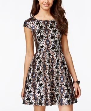 Speechless Juniors' Sequin Pattern Party Dress