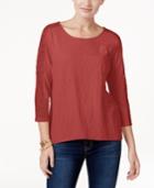 Style & Co Petite Lattice-back Top, Only At Macy's