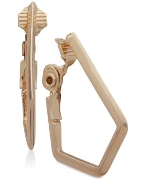 Anne Klein Geometric Clip-on Hoop Earrings