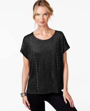 Jpr Studded Faux-suede Top