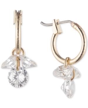 Lonna & Lilly Gold-tone Cubic Zirconia Hoop With Drop Earrings