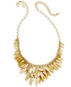 I.n.c. Gold-tone Layered Leaf Statement Necklace, 17 + 3extender, Created For Macy's