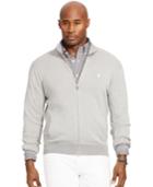 Polo Ralph Lauren Men's Big And Tall Full-zip Pima Sweater
