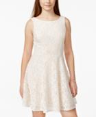 Speechless Juniors' Lace Fit & Flare Tank Dress, Only At Macy's