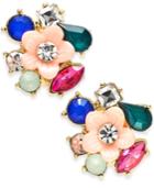 I.n.c. Gold-tone Flower Motif Stud Earrings, Created For Macy's