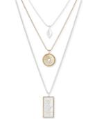 Lucky Brand Two-tone Patterned Layer Pendant Necklace, 15-1/2 + 2 Extender