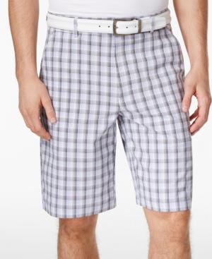 Greg Norman For Tasso Elba Men's Windowpane Golf Shorts