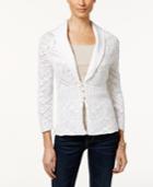 Jm Collection Crochet Shawl-collar Cardigan, Only At Macy's