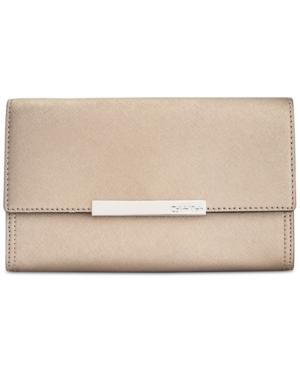 Calvin Klein Saffiano Leather Evening Clutch