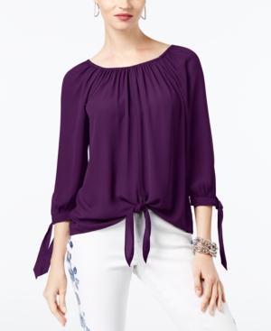 Inc International Concepts Tie-front Top, Created For Macy's