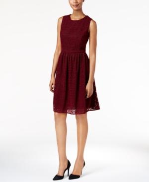 Tommy Hilfiger Crochet Fit & Flare Dress
