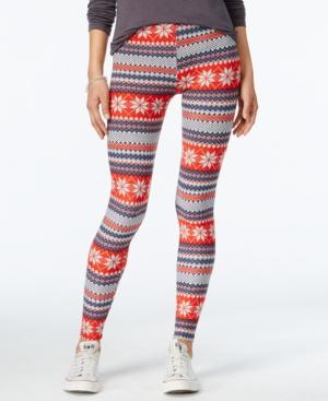 Planet Gold Juniors' Printed Holiday Leggings