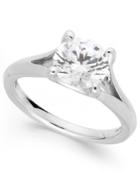 X3 Certified Diamond Split Shank Engagement Ring In 18 White Gold (2 Ct. T.w.)