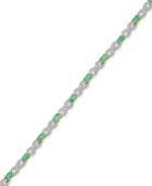 Emerald Xo Link Bracelet (3-9/10 Ct. T.w.) In 18k Gold-plated Sterling Silver