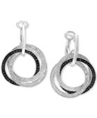 Effy Diamond Interlocking Ring Hoop Earrings (7/8 Ct. T.w.) In 14k White Gold