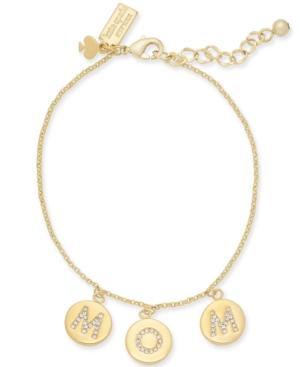 Kate Spade New York Gold-tone Pave Mom Charm Bracelet