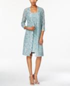 Alex Evenings Sequined Lace Dress And Jacket