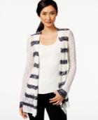 Style & Co. Open-front Striped Cardigan, Only At Macy's