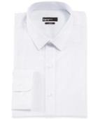 Bar Iii Slim-fit White And Grey Stripe Dress Shirt