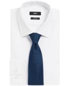 Boss Square Dot Silk/linen Tie