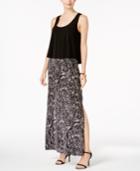 Connected Popover Racerback Maxi Dress