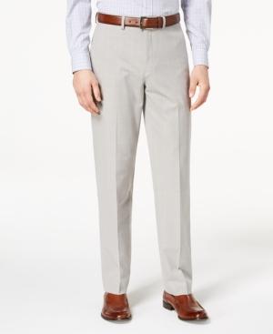 Ryan Seacrest Distinction Men's Ultimate Moves Modern-fit Stretch Light Gray Windowpane Suit Pants, Created For Macy's