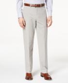 Ryan Seacrest Distinction Men's Ultimate Moves Modern-fit Stretch Light Gray Windowpane Suit Pants, Created For Macy's