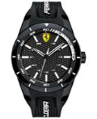 Scuderia Ferrari Men's Redrev Black Silicone Strap Watch 44mm 830249