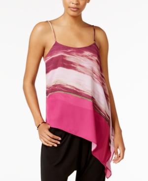 Rachel Rachel Roy Printed Asymmetrical-hem Tank Top