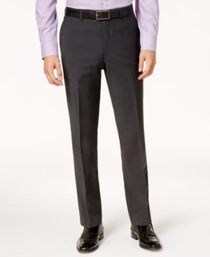 Bar Iii Men's Slim-fit Active Stretch Solid Dark Gray Suit Pants, Created For Macy's